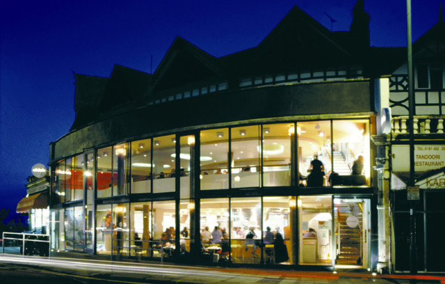 External view of the completed restaurant refurbishment