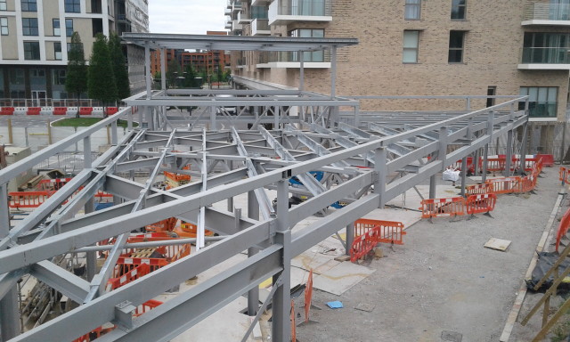 Kidbrooke Station steelframe construction