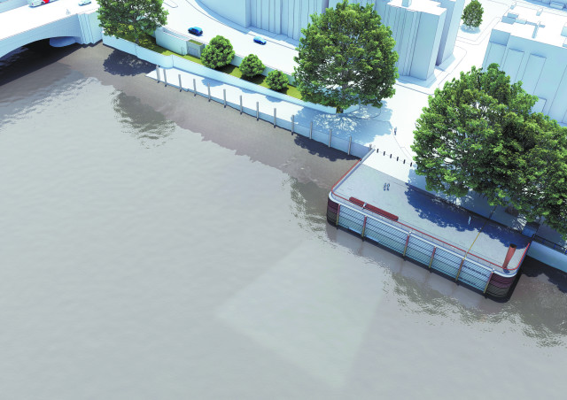 Putney Foreshore above ground illustration as proposed for the Development Consent Order. 