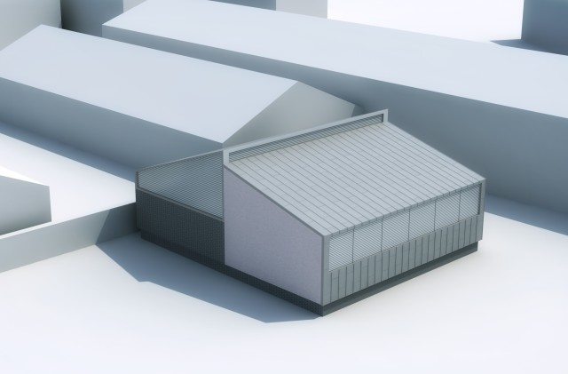 Sketch proposal for a joint head house (twin tunnel) at Wimbledon