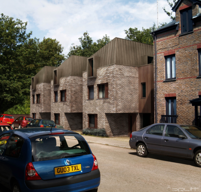 Street view of the proposed town houses