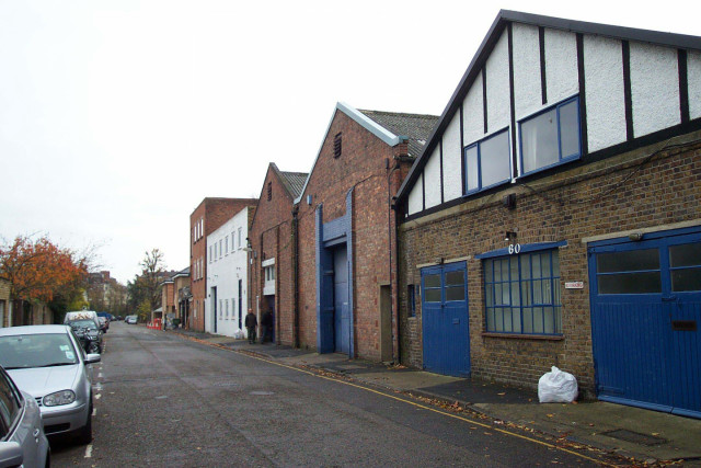 Existing view of warehouses along Glentham Road